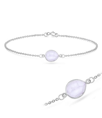 Rose Quartz Silver Bracelet BRS-232